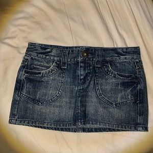 Y2k mini denim skirt low mid-rise